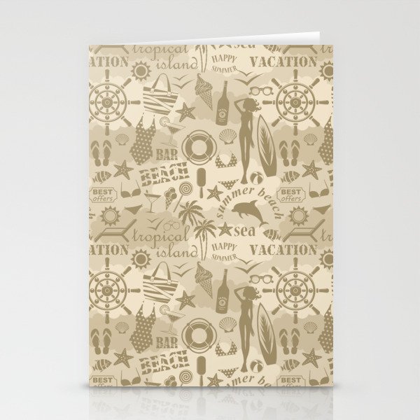 Summer time art Stationery Cards