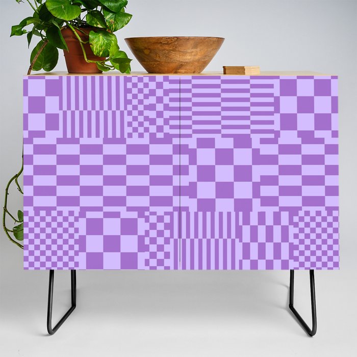 Glitchy Checkers // Purple Credenza