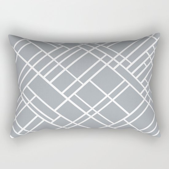 Map Outline Grey 45 Rectangular Pillow