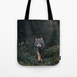 Into the Wild: Explore the Mysterious World of Wolves Tote Bag