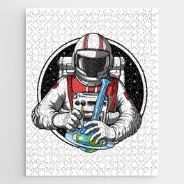 Astronaut Hits Weed Bong Jigsaw Puzzle