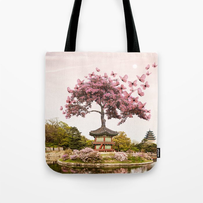 Pink Kaleidoscope Tote Bag