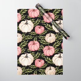Watercolor Pumpkins Background Illustration Wrapping Paper