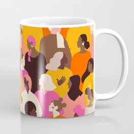 Female diverse faces pink Mug