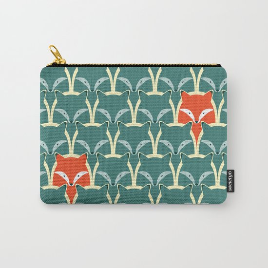 Seamless pattern with foxes and wolves Carry-All Pouch