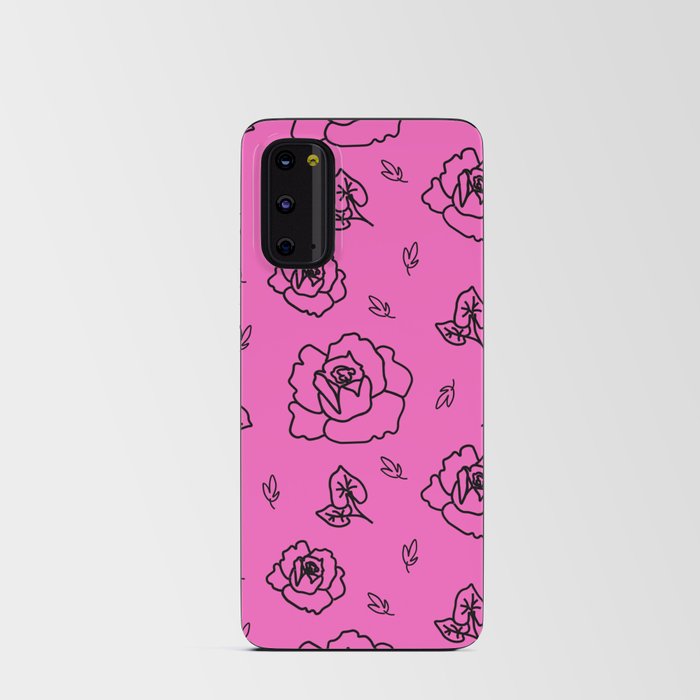Pink Floral Pattern Seamless Android Card Case