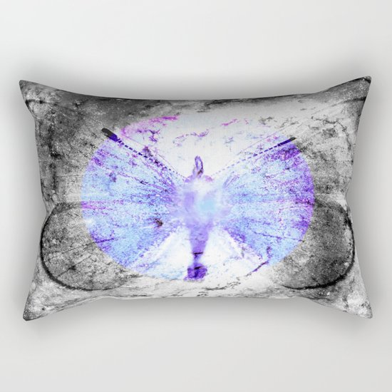 Celestial Butterfly Pop of Color Periwinkle Rectangular Pillow