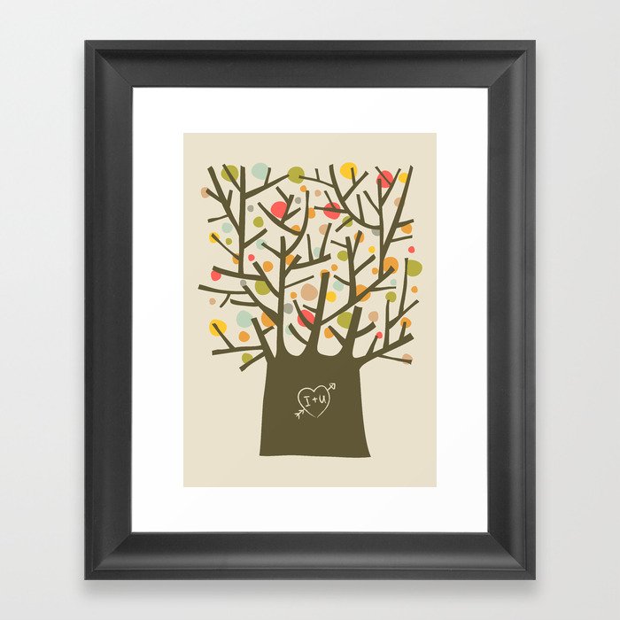 The "I love you" tree Framed Art Print
