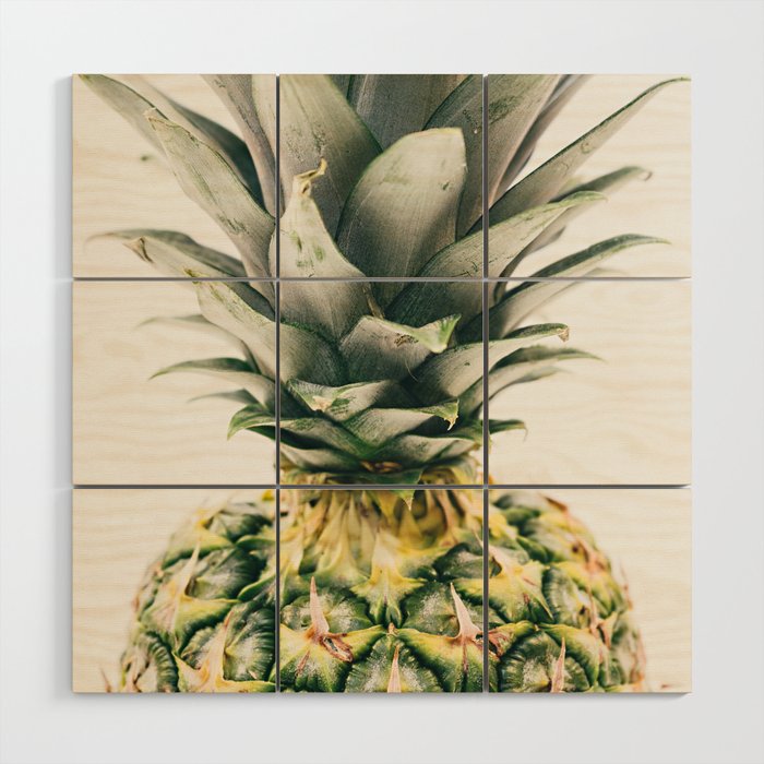 Pineapple Close-Up Wood Wall Art