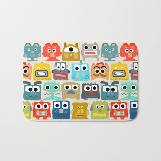 summer baby robots Bath Mat