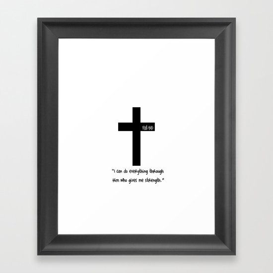 Philippians 4:13 Framed Art Print