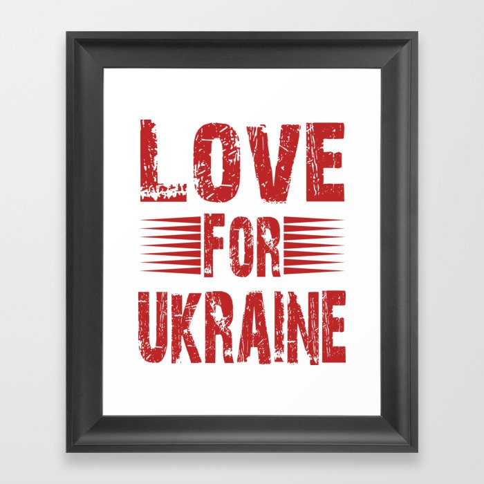 Love For Ukraine Framed Art Print
