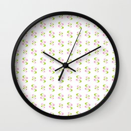 Symmetric patterns 187 green and red Wall Clock