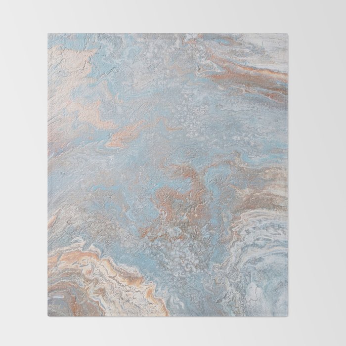 Rose Gold Baby Blue Throw Blanket By Melaniab Rose Gold Baby Blue Throw Blanket By Melaniab