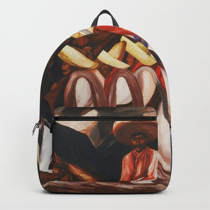 Mexican Revolution Zapatistas — Zapata's followers on the march painting by Jose Clemente Orozco Backpack