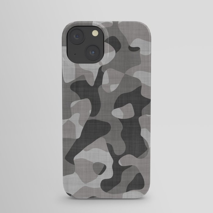 Black And White Camouflage Military Pattern iPhone Case