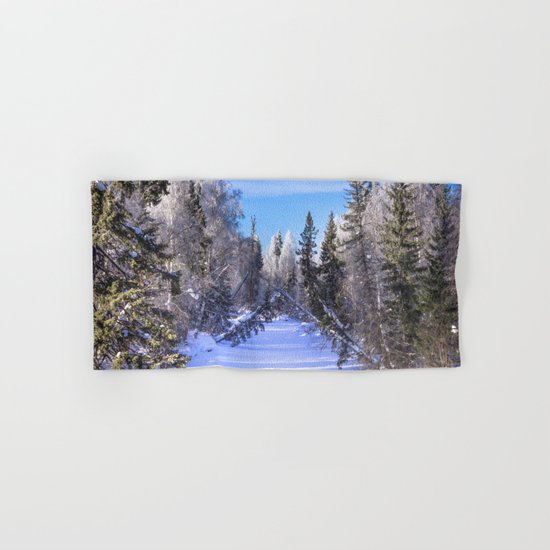 Frozen river Hand & Bath Towel