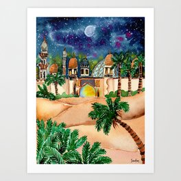 Arabian nights palace Art Print