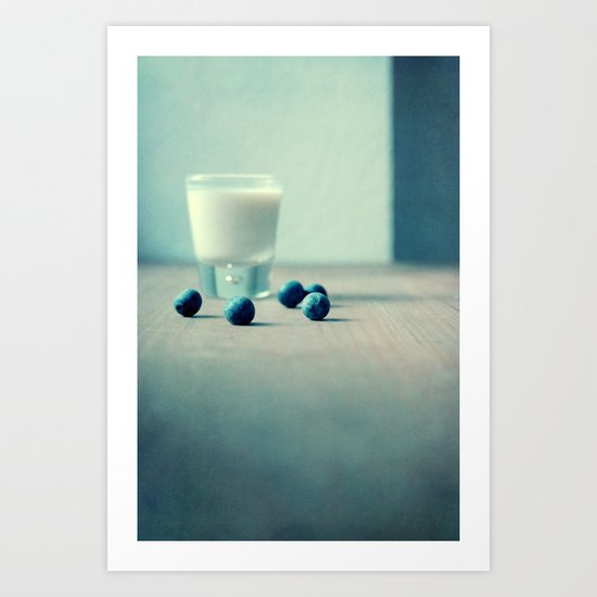 Blue Berry Milk Art Print