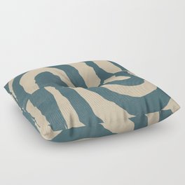 Moroccan Minimalism Print Blue Floor Pillow