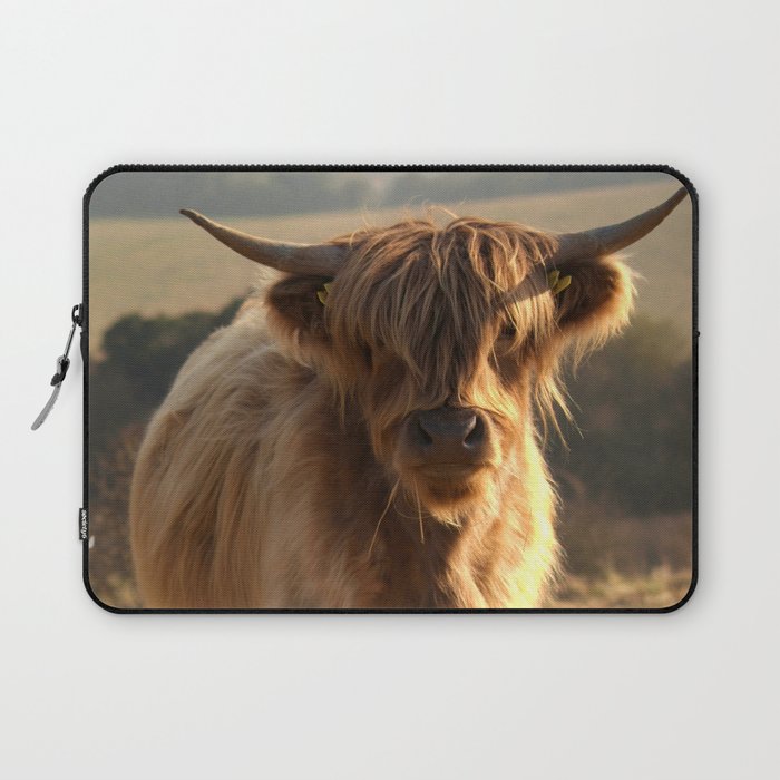 Young Highland Cow Laptop Sleeve