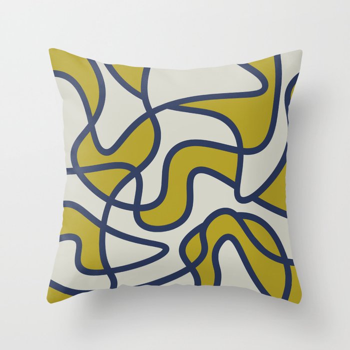Messy Scribble Texture Background - Pastel Gray and Gold Foil Throw Pillow