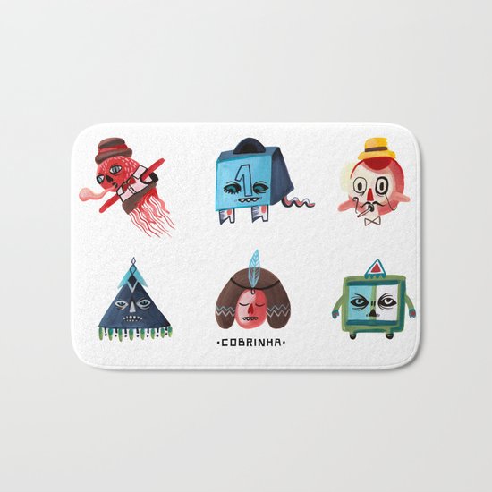 Monster Shapes Bath Mat