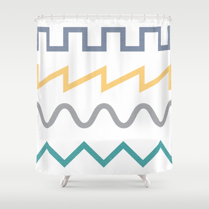 Waveform Shower Curtain