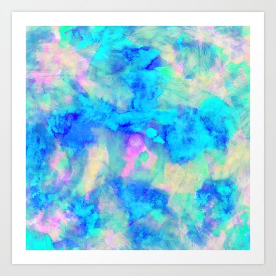 Electrify Ice Blue Art Print