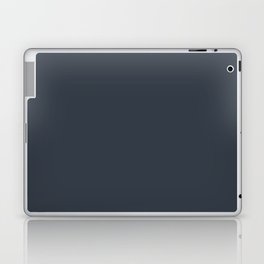 Dark Blue Gray Solid Color Pairs Pantone Sea Storm 19-4108 TCX Shades of Blue Hues Laptop Skin