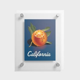 California Orange Poster Floating Acrylic Print
