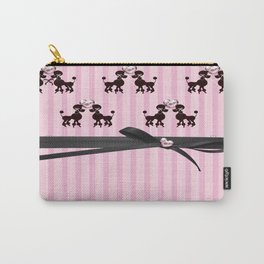 Poodles And Pink Hearts Carry-All Pouch