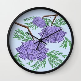 Jacaranda Tree Wall Clock