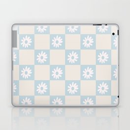 Retro Floral Checkered Pattern Laptop Skin