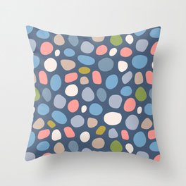 PEBBLED - DARK Abstract Dots Throw Pillow