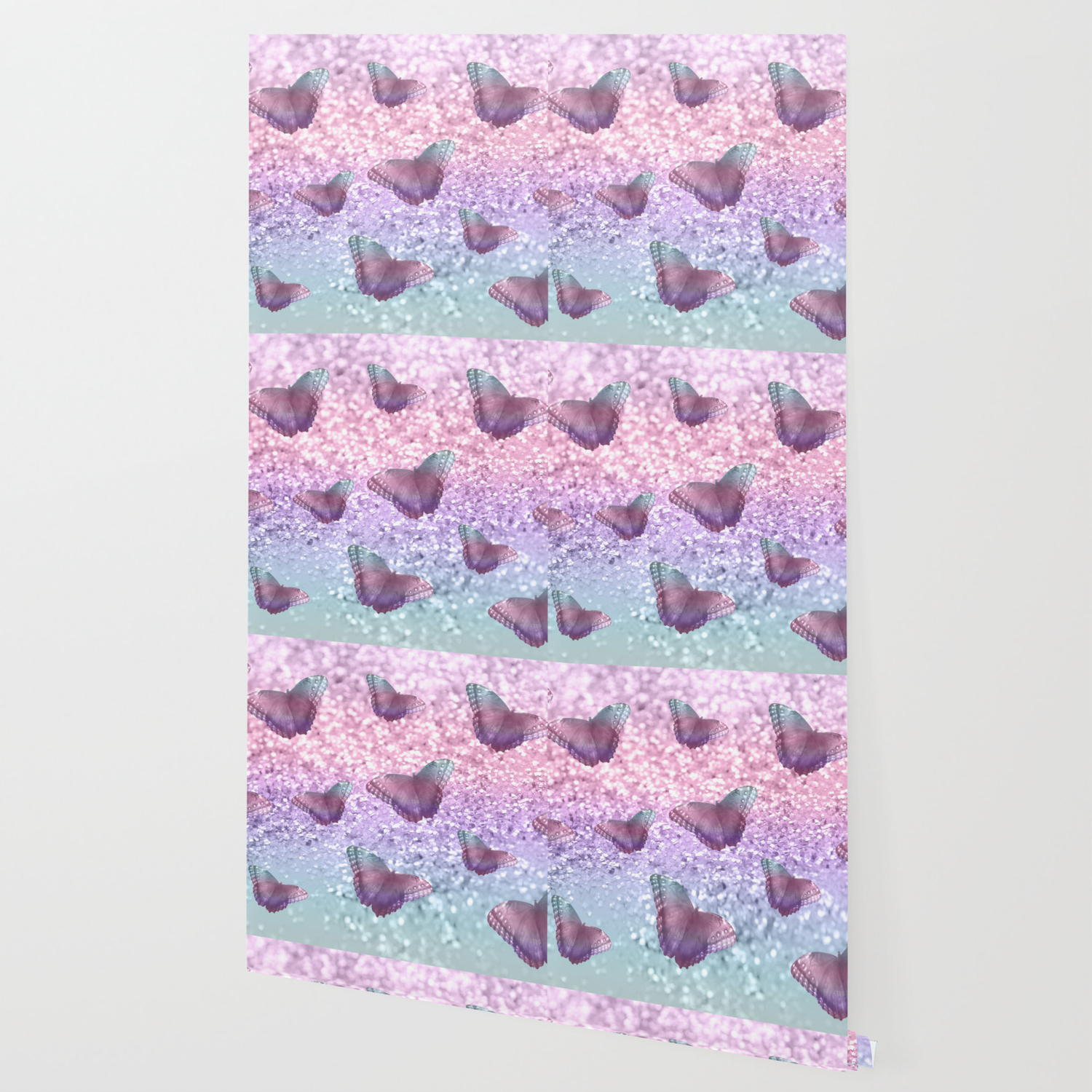 Pastel Unicorn Butterfly Glitter Dream 1 Shiny Decor Art