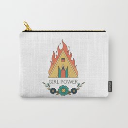 girl power Carry-All Pouch | Midsomar, Drawing, Fire, Movies, Temple, Flowers, Festival, Film, Girl, Floral 