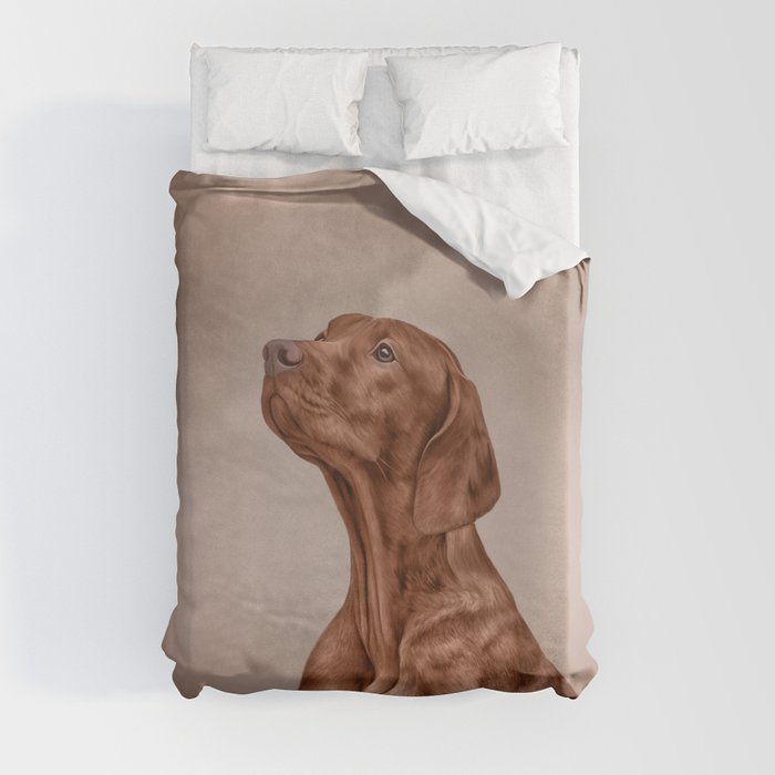 Drawing funny Vizsla Pointer Duvet Cover