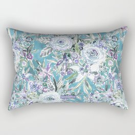 MAUI MINDSET Mystic Aqua Floral Rectangular Pillow