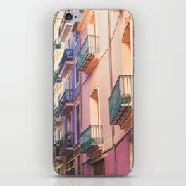 Spain Photography - Colorful Apartments In A Narrow Street  iPhone Skin