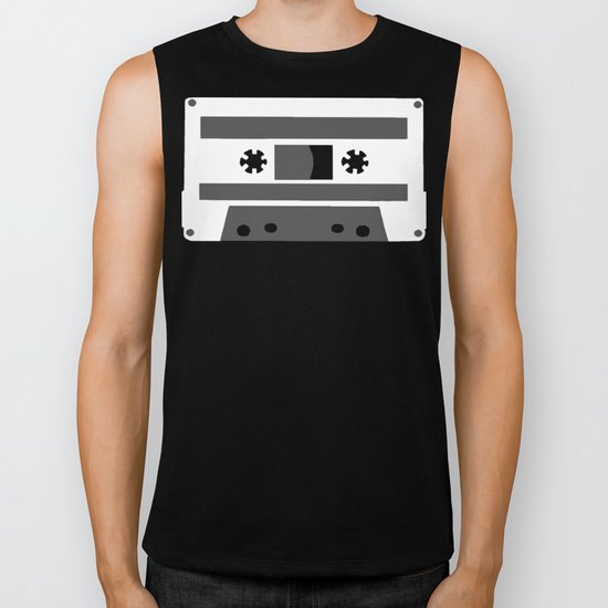 Black and White Tapes 45 Biker Tank