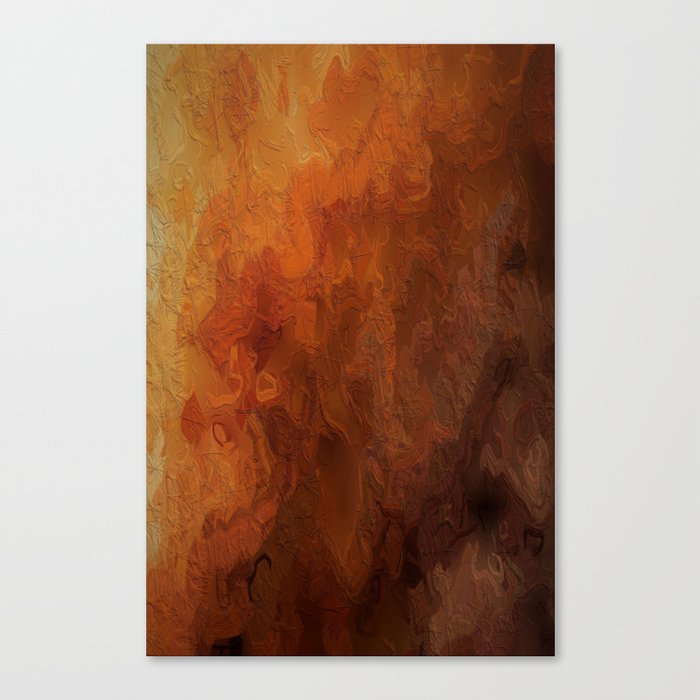 Amber Sunset Abstract Canvas Print