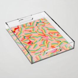 Bubblegum Pop Art Colorful Pattern Design Acrylic Tray