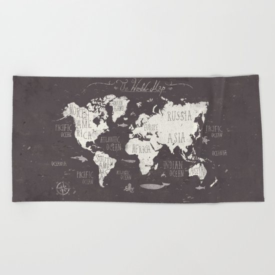The World Map Beach Towel