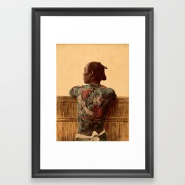 Tattooed Samurai Framed Art Print