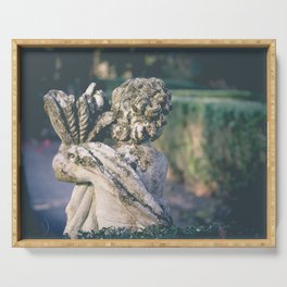 Cupid Love Statue Photograph Serving Tray