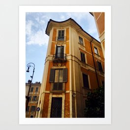 Itallian Deco Apartment Building Art Print | Europe, Rome, Ancient, Italy, Deco, Sky, Earthy, Italian, Aesthetic, Warm 
