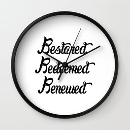 Restored redeemed renewed Wall Clock