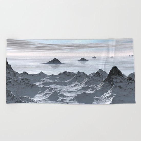 Frozen Arctic Sea Beach Towel