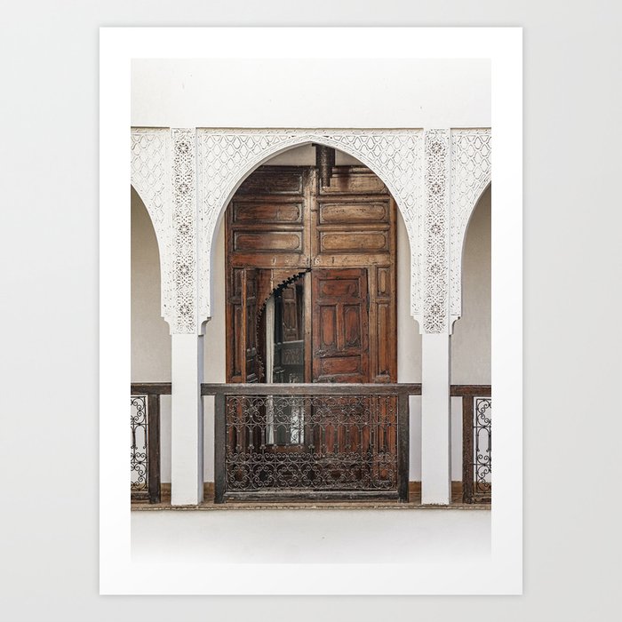Vintage Wooden Door Marrakech Photo | Arabic Interior Design Art Print | Morocco Travel Photography Art Print